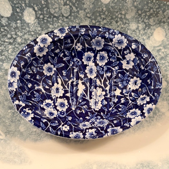 Royal Crownford Other - Calico Floral Blue and White Soap Dish